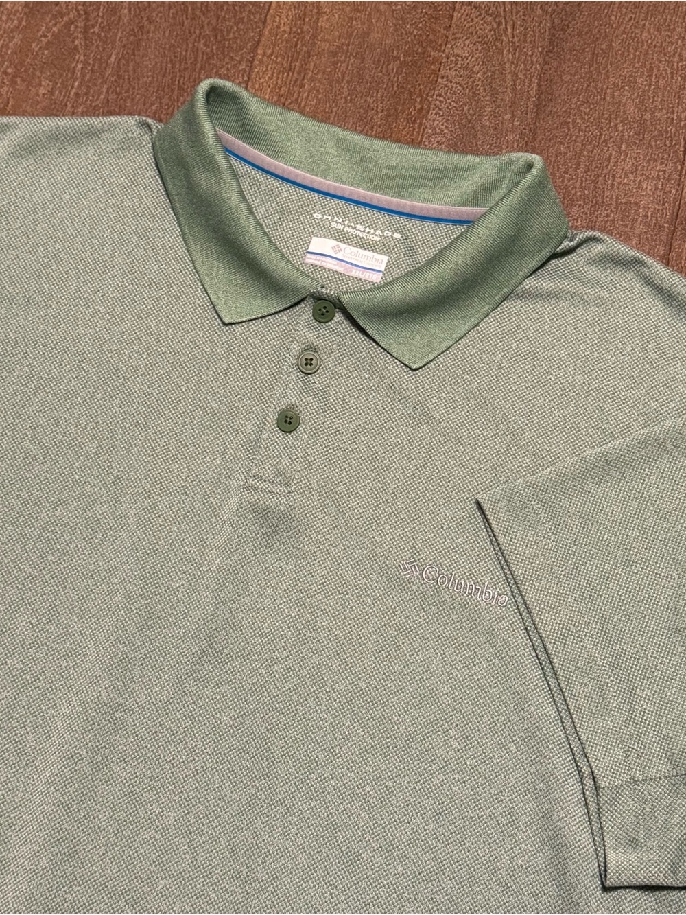 Columbia Men’s Short Sleeve Polo Shirt Omni Shield Green Size XXL